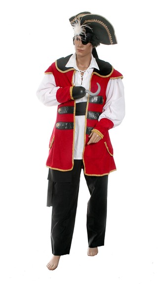 Piratenkostüm Rot im Kostümverleih Fantastico mieten - Fantastico